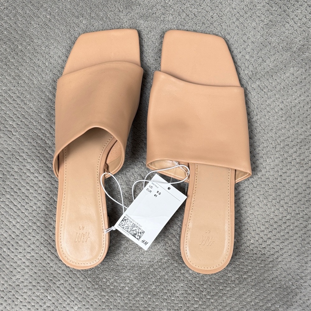 H&M Women's Beige Slide Sandals